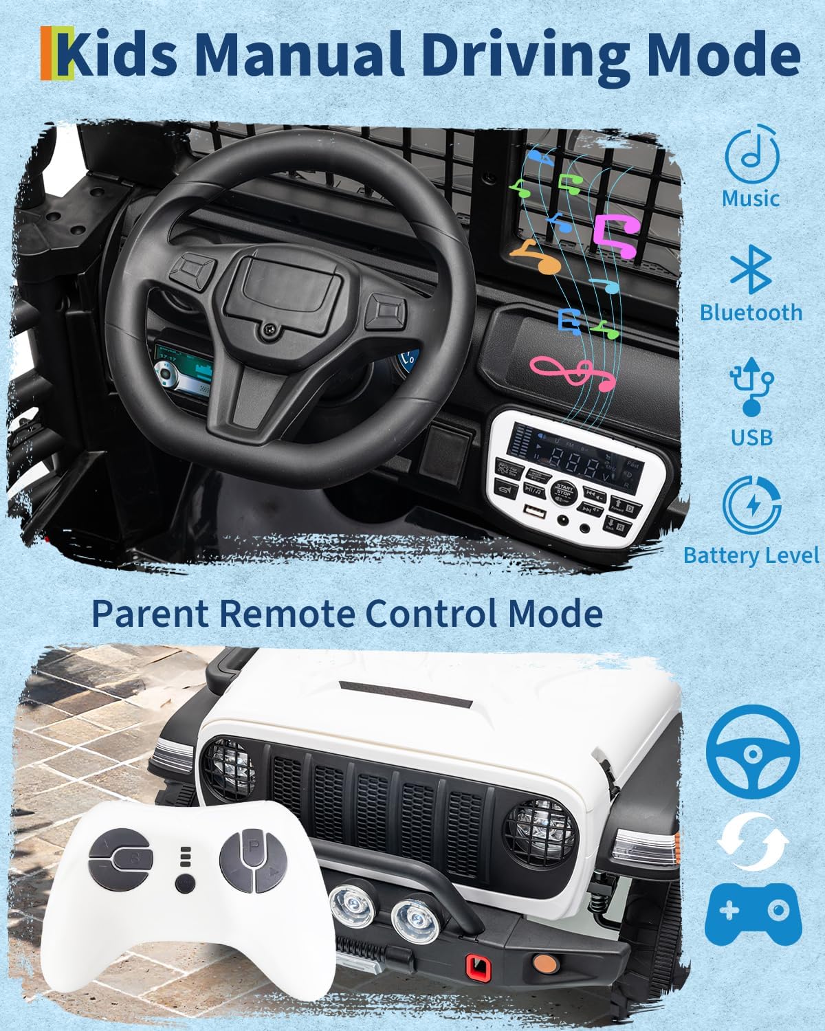 MaxSoldIt™️ 24V 2 Seats Kids Adventure Ride for Kids with Remote Control